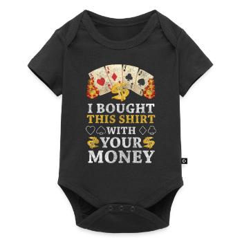 Casino Ace of Spades - Baby Premium short-sleeve bodysuit - black - Front