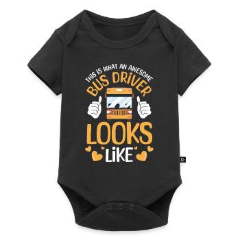 Bus driver school bus Regular bus transport - Baby Premium short-sleeve bodysuit - black - Front