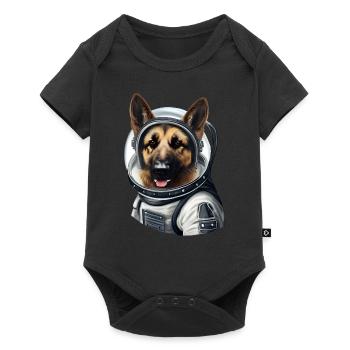 German Shepherd Astronaut - Baby Premium short-sleeve bodysuit - black - Front