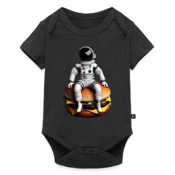 Astronaute spatial Cheeseburger - Body à manches courtes Premium Bébé - noir - Devant