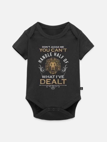 König Anmut Majestätisch Wildkatze - Baby Premium Kurzarmbody - Schwarz