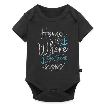 Sailing Harbor Anchor Lake - Baby Premium short-sleeve bodysuit - black - Front