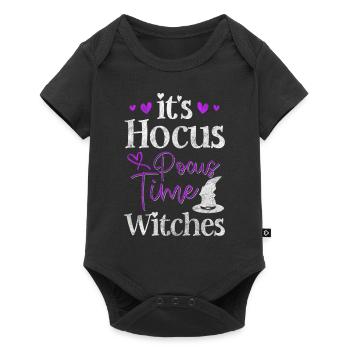 Sortilège de balai de sorcellerie Wicca - Body à manches courtes Premium Bébé - noir - Devant