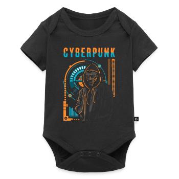 Cyberpunk Retro Manga Scifi - Baby Premium short-sleeve bodysuit - black - Front