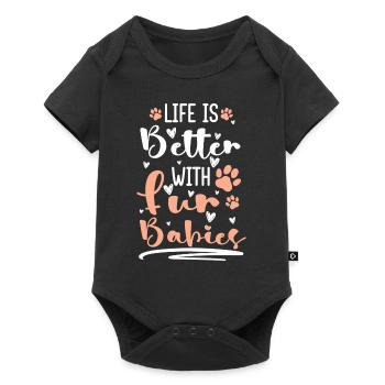 Dog Owner, Animal Love, Animal Lover - Baby Premium short-sleeve bodysuit - black - Front