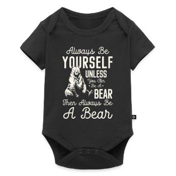 Signes du zodiaque en peau d’ours sauvage - Body à manches courtes Premium Bébé - noir - Devant