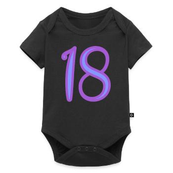 18. 18 YEARS OLD. 18th ANNIVERSARY. BIRTHDAY 18 YEARS. - Baby Premium short-sleeve bodysuit - black - Front