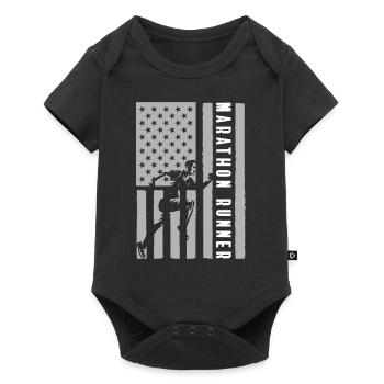 Runner Fitness Jogging Competition - Baby Premium short-sleeve bodysuit - black - Front