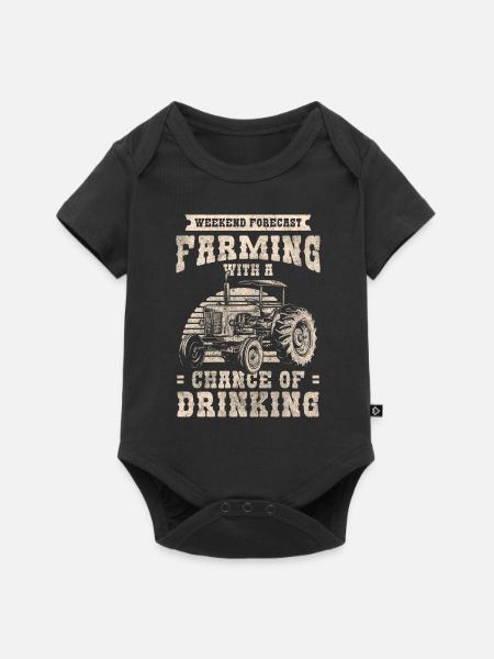 Bauer Karriere Ernte Landleben - Baby Premium Kurzarmbody - Schwarz