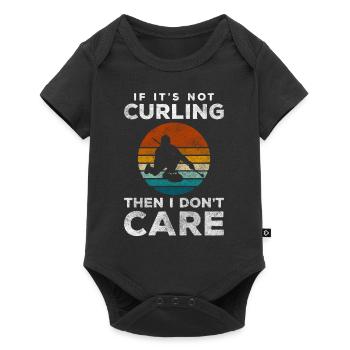 Patinoire des joueurs de curling - Body à manches courtes Premium Bébé - noir - Devant