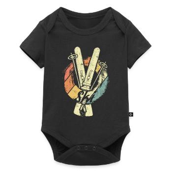 Ski Winter - Baby Premium short-sleeve bodysuit - black - Front