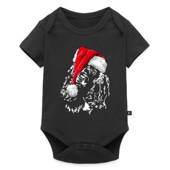 Bonnet de chien de Noël COCKER SPANIEL Wilsigns - Body à manches courtes Premium Bébé - noir - Devant