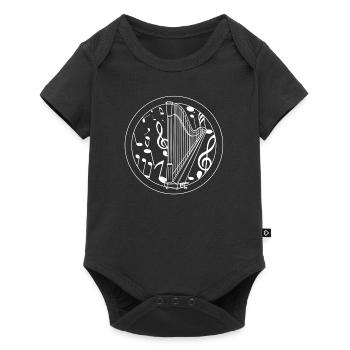 Harfe - Baby Premium Kurzarmbody - Schwarz - Vorne