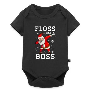Weihnachtsmann Dab - Baby Premium Kurzarmbody - Schwarz - Vorne