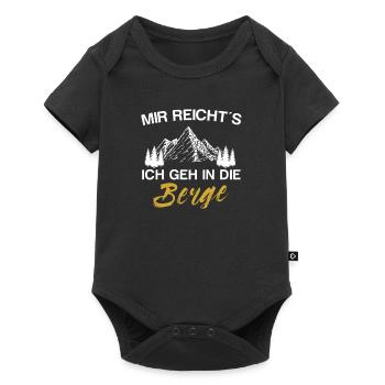 Mir reichts ich geh in die Berge - Baby Premium Kurzarmbody - Schwarz - Vorne