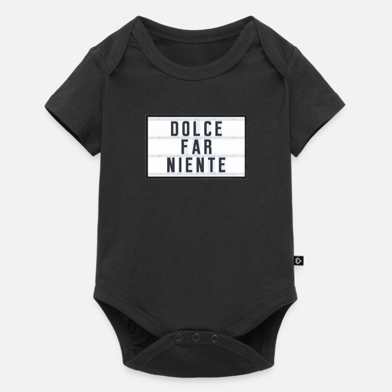 DOLCE FAR NIENTE - Baby Premium Kurzarmbody - Schwarz