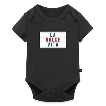 LA DOLCE VITA - RED - Baby Premium Kurzarmbody - Schwarz - Vorne