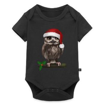 Noël Uhu Hibou - Bored - Body à manches courtes Premium Bébé - noir - Devant