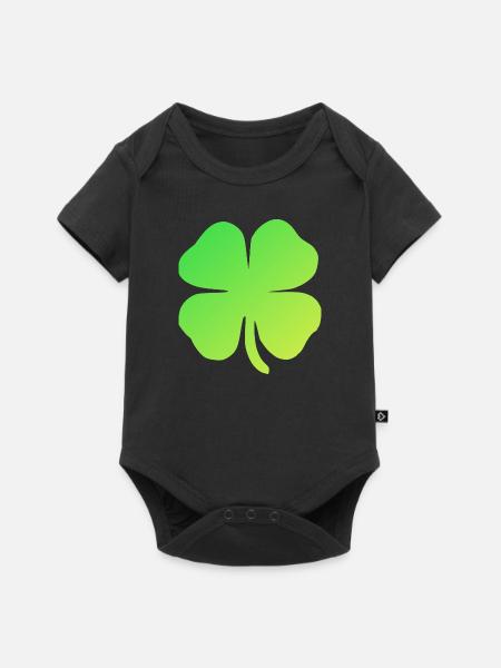 Irischer Klee - Baby Premium Kurzarmbody - Schwarz