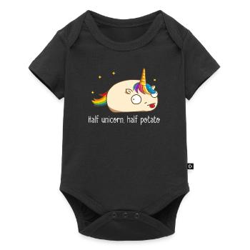 Graphique Half Unicor Half Potato - Body à manches courtes Premium Bébé - noir - Devant