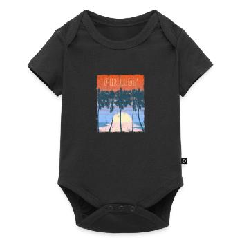 Retro Phuket Thaïlande Beach Vacation Souvenir - Body à manches courtes Premium Bébé - noir - Devant