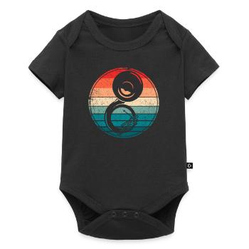Sousaphon Blasmusik Tuba Instrument Musiker - Baby Premium Kurzarmbody - Schwarz - Vorne