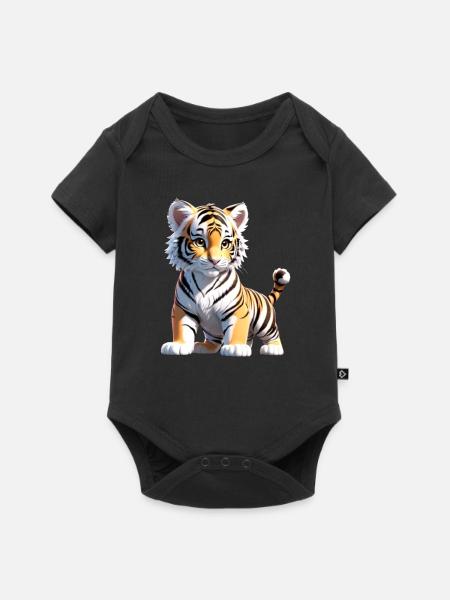 Baby Tiger - Baby Premium Kurzarmbody - Schwarz