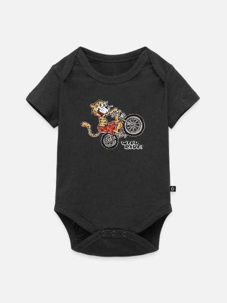 Wild Ride Tiger - Baby Premium Kurzarmbody - Schwarz