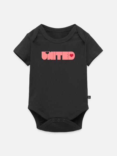 UNITED - Premium kortærmet baby-body  - sort