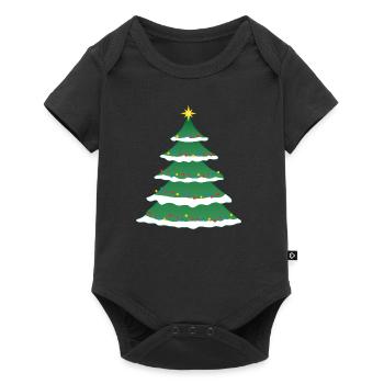 christmas winter reindeer santa claus ugly chr - Baby Premium short-sleeve bodysuit - black - Front