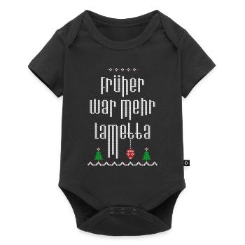 Früher war mehr Lametta Weihnachten Spruch - Baby Premium Kurzarmbody - Schwarz - Vorne