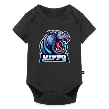 Hippopotame - Body à manches courtes Premium Bébé - noir - Devant