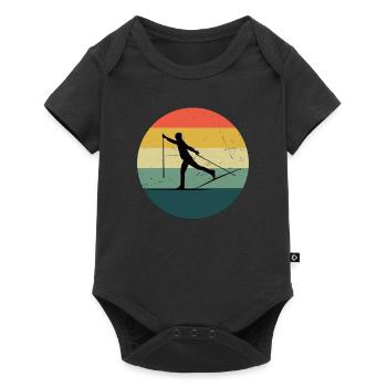 Ski de fond Classique Ski de fond - Body à manches courtes Premium Bébé - noir - Devant