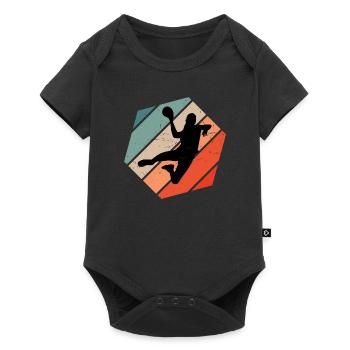 Handball Handball Handball Hommes - Body à manches courtes Premium Bébé - noir - Devant