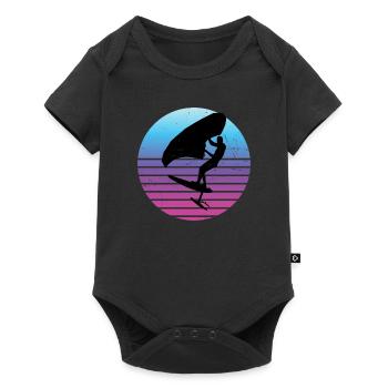 wingfoil foilwing homme hydroptère wingsurfen - Body à manches courtes Premium Bébé - noir - Devant