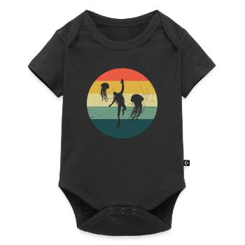 Scuba Taucher Diver Free Dive Diving Herren - Baby Premium Kurzarmbody - Schwarz - Vorne