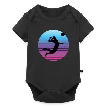 Joueur de volleyball masculin - Body à manches courtes Premium Bébé - noir - Devant