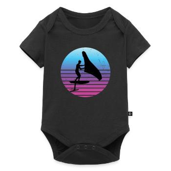 wingsurf hydrofoil wingsurfing wingfoil foilwing - Baby Premium short-sleeve bodysuit - black - Front