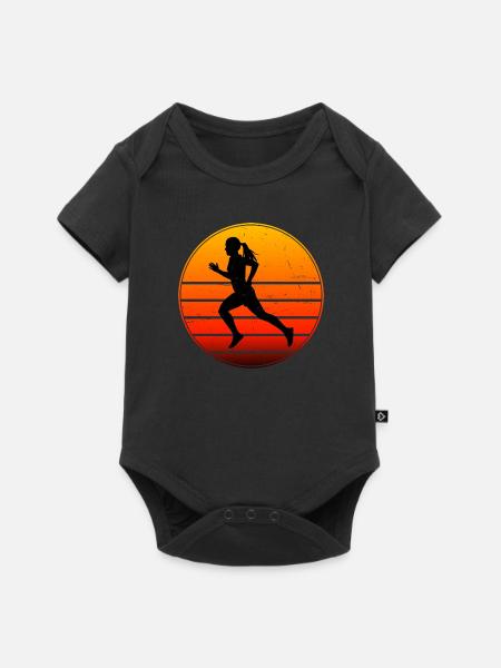 Running Jogging Cross Country Running - Baby Premium short-sleeve bodysuit - black
