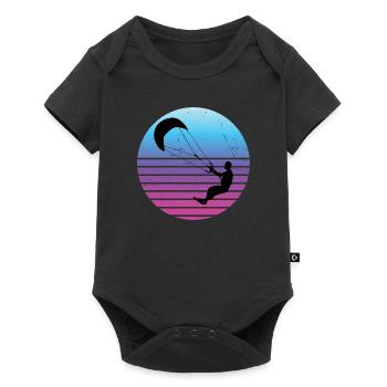 Kite Femmes Kitesurf Hommes Kitesurf Kitesurfer - Body à manches courtes Premium Bébé - noir - Devant