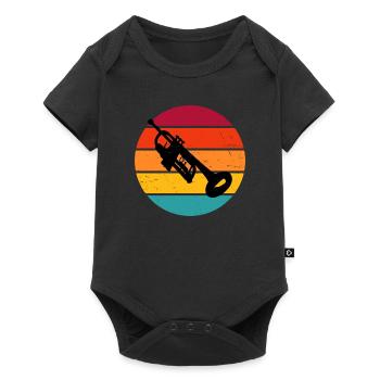 Trompettiste Trompette Jazz Trompette Spi - Body à manches courtes Premium Bébé - noir - Devant