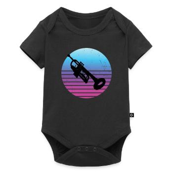 Trumpet Men's Women Trumpet Trumpeter Jazz Tromp - Baby Premium short-sleeve bodysuit - black - Front