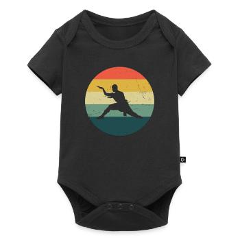 Wushu Men's Kungfu Kung Fu Women's Martial Arts - Baby Premium short-sleeve bodysuit - black - Front