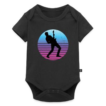 electronic guitar classical guitar guitar player - Baby Premium short-sleeve bodysuit - black - Front
