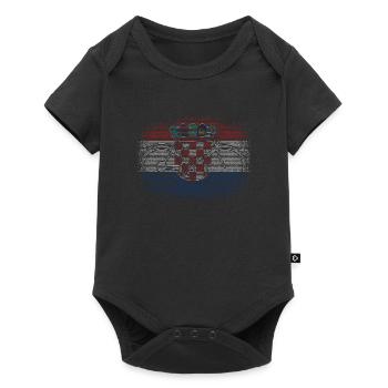 Croatia Flag Adriatic Zagreb Croatian Flag Bike - Baby Premium short-sleeve bodysuit - black - Front