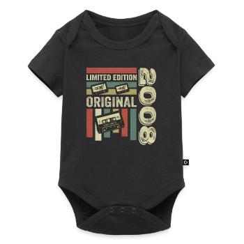Vintage 2008 - Retro Birthday Quote 2008 - Baby Premium short-sleeve bodysuit - black - Front
