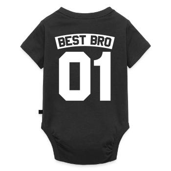 Best Bro - Baby Premium Kurzarmbody - Schwarz - Hinten