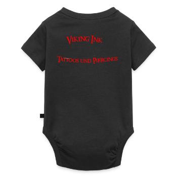 Viking Ink Schriftzug - Baby Premium Kurzarmbody - Schwarz - Hinten