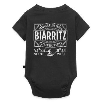 Authentischer Ureinwohner von Biarritz - Baby Premium Kurzarmbody - Schwarz - Hinten