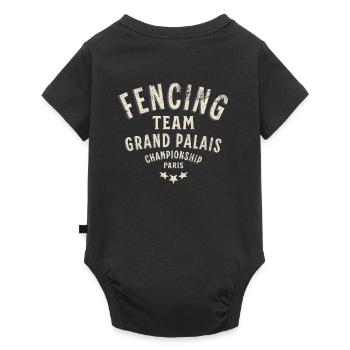 Fencing team Grand Palais Paris - Body à manches courtes Premium Bébé - noir - Dos